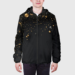 Куртка с капюшоном мужская Золотая пыль, цвет: 3D-черный — фото 2