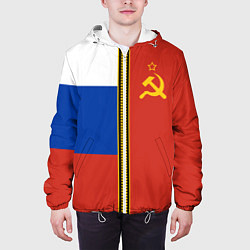 Куртка с капюшоном мужская Россия и СССР, цвет: 3D-белый — фото 2