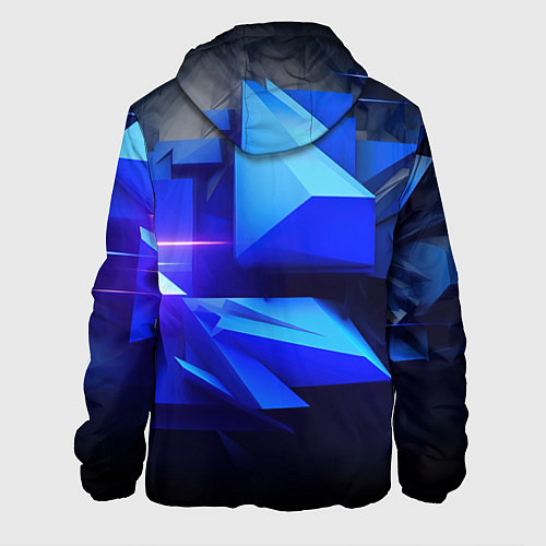 Мужская куртка Black blue background abstract / 3D-Черный – фото 2