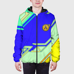 Куртка с капюшоном мужская Half life sport game, цвет: 3D-черный — фото 2