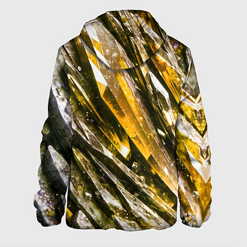Мужская куртка Драгоценные кристаллы жёлтые / 3D-Черный – фото 2
