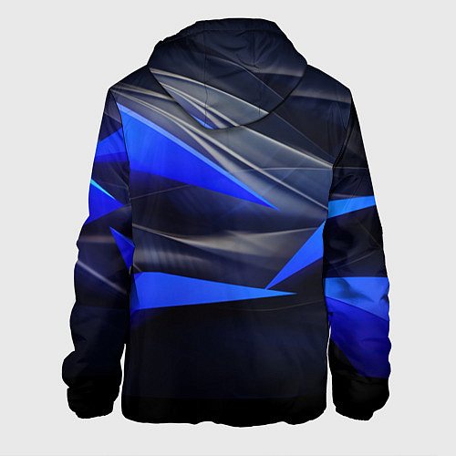 Мужская куртка Black and blue abstract background sport style / 3D-Черный – фото 2