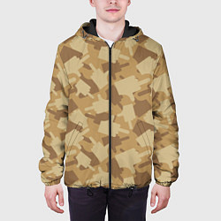 Куртка с капюшоном мужская Фак - камуфляж, цвет: 3D-черный — фото 2
