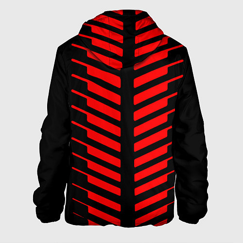 Мужская куртка BMW geometry sport red strupes / 3D-Черный – фото 2