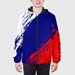 Куртка с капюшоном мужская Триколор Россия, цвет: 3D-черный — фото 2