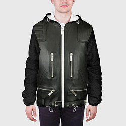 Куртка с капюшоном мужская Terminator first - leather jacket, цвет: 3D-белый — фото 2