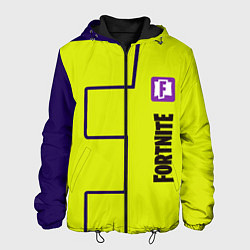 Куртка с капюшоном мужская Fortnite logo yellow game, цвет: 3D-черный