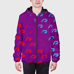 Куртка с капюшоном мужская НФС лого градиент текстура, цвет: 3D-черный — фото 2