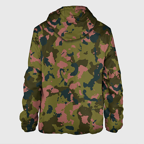 Мужская куртка Камуфляжный паттерн зеленый с розовыми пятнами / 3D-Черный – фото 2
