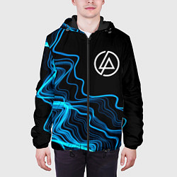 Куртка с капюшоном мужская Linkin Park sound wave, цвет: 3D-черный — фото 2