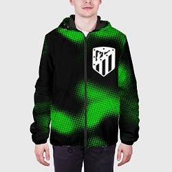 Куртка с капюшоном мужская Atletico Madrid sport halftone, цвет: 3D-черный — фото 2