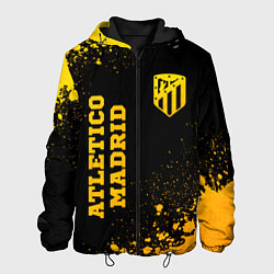 Куртка с капюшоном мужская Atletico Madrid - gold gradient вертикально, цвет: 3D-черный