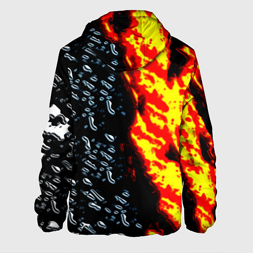 Мужская куртка Текстура огня и воды / 3D-Черный – фото 2