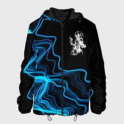 Куртка с капюшоном мужская Iron Maiden sound wave, цвет: 3D-черный