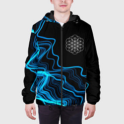 Куртка с капюшоном мужская Coldplay sound wave, цвет: 3D-черный — фото 2