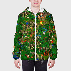 Куртка с капюшоном мужская Карта из Героев 3, цвет: 3D-белый — фото 2