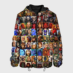 Куртка с капюшоном мужская Портреты всех героев, цвет: 3D-черный