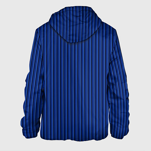 Мужская куртка Синий в вертикальную полоску / 3D-Черный – фото 2