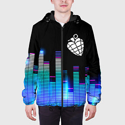 Куртка с капюшоном мужская Green Day эквалайзер, цвет: 3D-черный — фото 2