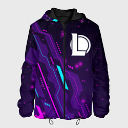 Куртка с капюшоном мужская League of Legends neon gaming, цвет: 3D-черный