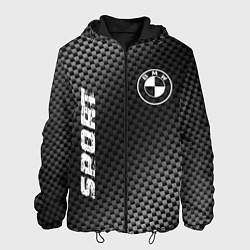 Куртка с капюшоном мужская BMW sport carbon, цвет: 3D-черный