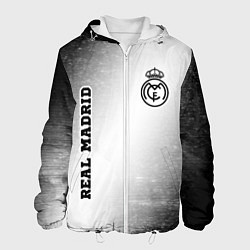 Куртка с капюшоном мужская Real Madrid sport на светлом фоне вертикально, цвет: 3D-белый