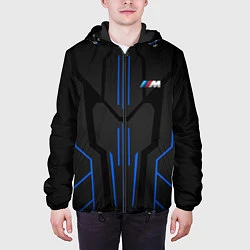 Куртка с капюшоном мужская Синяя броня - M-power, цвет: 3D-черный — фото 2