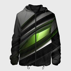 Мужская куртка Black green abstract geforce style