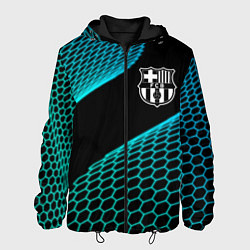 Куртка с капюшоном мужская Barcelona football net, цвет: 3D-черный