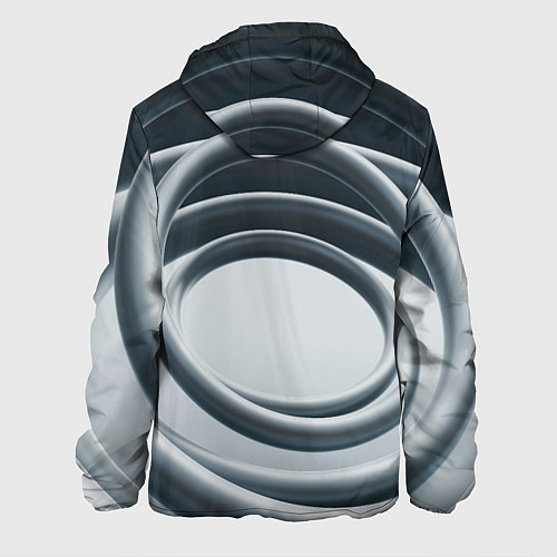 Мужская куртка Серые кольца / 3D-Черный – фото 2