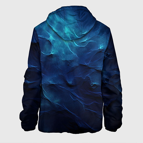 Мужская куртка Абстрактные волны глубины / 3D-Черный – фото 2