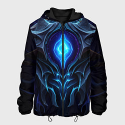 Куртка с капюшоном мужская Магическая синяя абстракция, цвет: 3D-черный