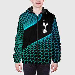 Куртка с капюшоном мужская Tottenham football net, цвет: 3D-черный — фото 2