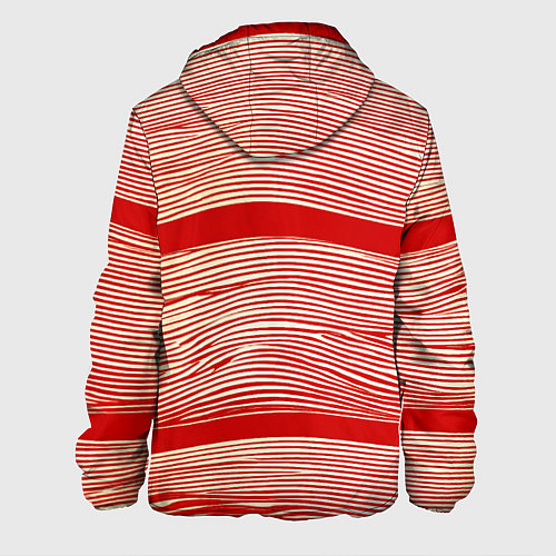 Мужская куртка В красную полосочку / 3D-Черный – фото 2