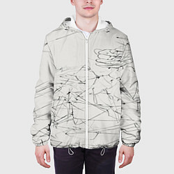 Куртка с капюшоном мужская Каракули, цвет: 3D-белый — фото 2