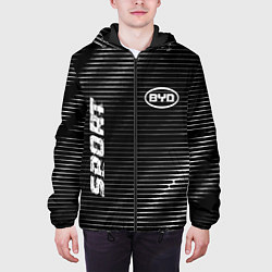 Куртка с капюшоном мужская BYD sport metal, цвет: 3D-черный — фото 2