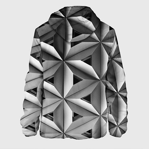 Мужская куртка Черно белый узор / 3D-Черный – фото 2