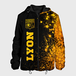 Куртка с капюшоном мужская Lyon - gold gradient по-вертикали, цвет: 3D-черный