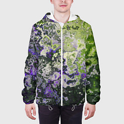Куртка с капюшоном мужская Абстрактный эффект ржавчины, цвет: 3D-белый — фото 2