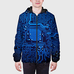 Куртка с капюшоном мужская Текстолит, цвет: 3D-черный — фото 2