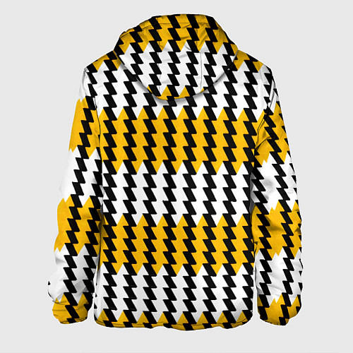 Мужская куртка Вертикальные жёлто-белые полосы / 3D-Черный – фото 2