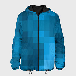 Куртка с капюшоном мужская Minecraft water cubes, цвет: 3D-черный