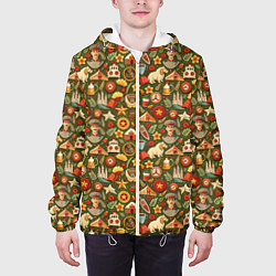 Куртка с капюшоном мужская Солдат и символика СССР, цвет: 3D-белый — фото 2
