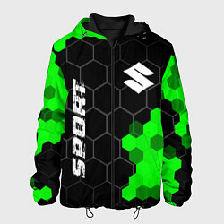 Мужская куртка Suzuki green sport hexagon