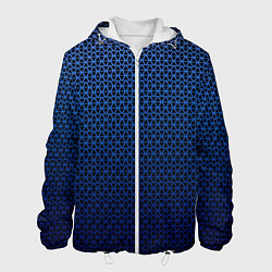 Мужская куртка Паттерн чёрно-синий треугольники