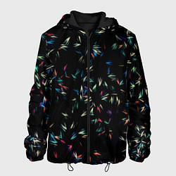 Куртка с капюшоном мужская Симфония перьев, цвет: 3D-черный