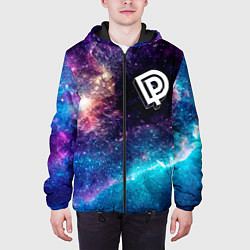 Куртка с капюшоном мужская Deep Purple space rock, цвет: 3D-черный — фото 2
