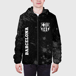 Куртка с капюшоном мужская Barcelona sport на темном фоне вертикально, цвет: 3D-черный — фото 2