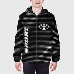 Куртка с капюшоном мужская Toyota sport metal, цвет: 3D-черный — фото 2