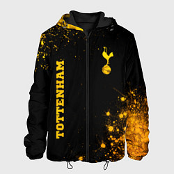 Куртка с капюшоном мужская Tottenham - gold gradient вертикально, цвет: 3D-черный